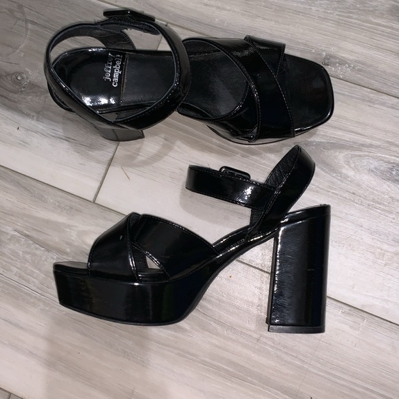 3️⃣ LIKE NEW! Jeffrey Campbell Amma platform slingback sandal sz 6 black - Picture 4 of 7